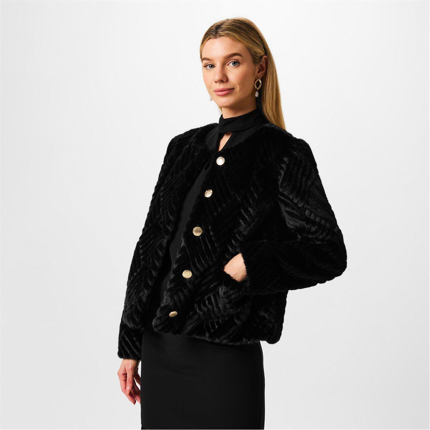 Biba Biba Clipped Faux Fur Jacket
