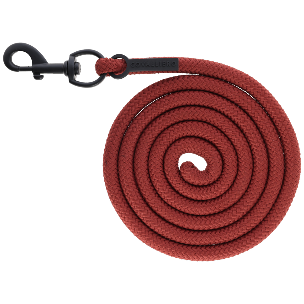 Covalliero Lead Rope with Carabiner Hook - Rust