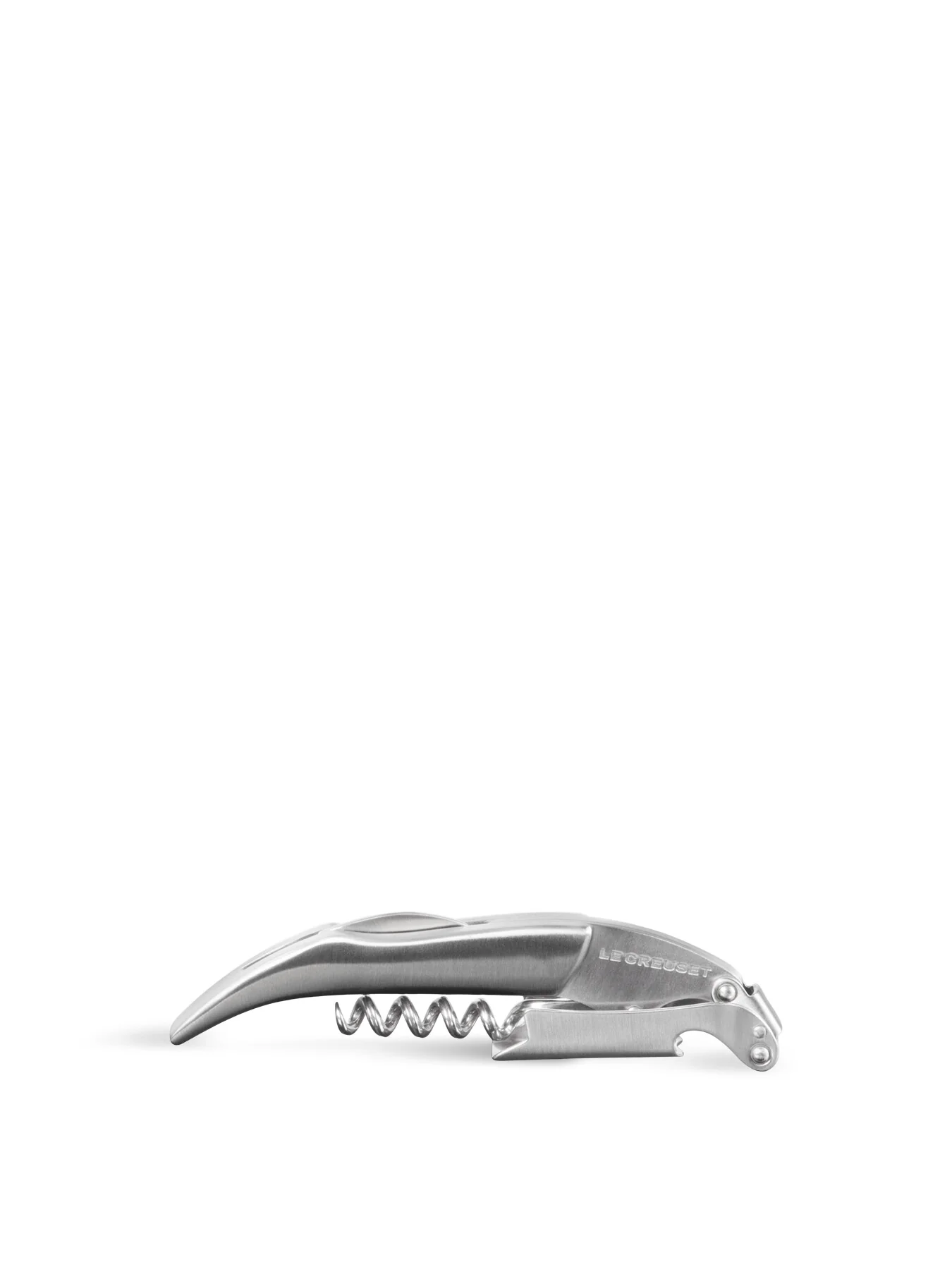 Le Creuset Premium Waiter's Corkscrew With Oak Wood Handle in Stainless Steel