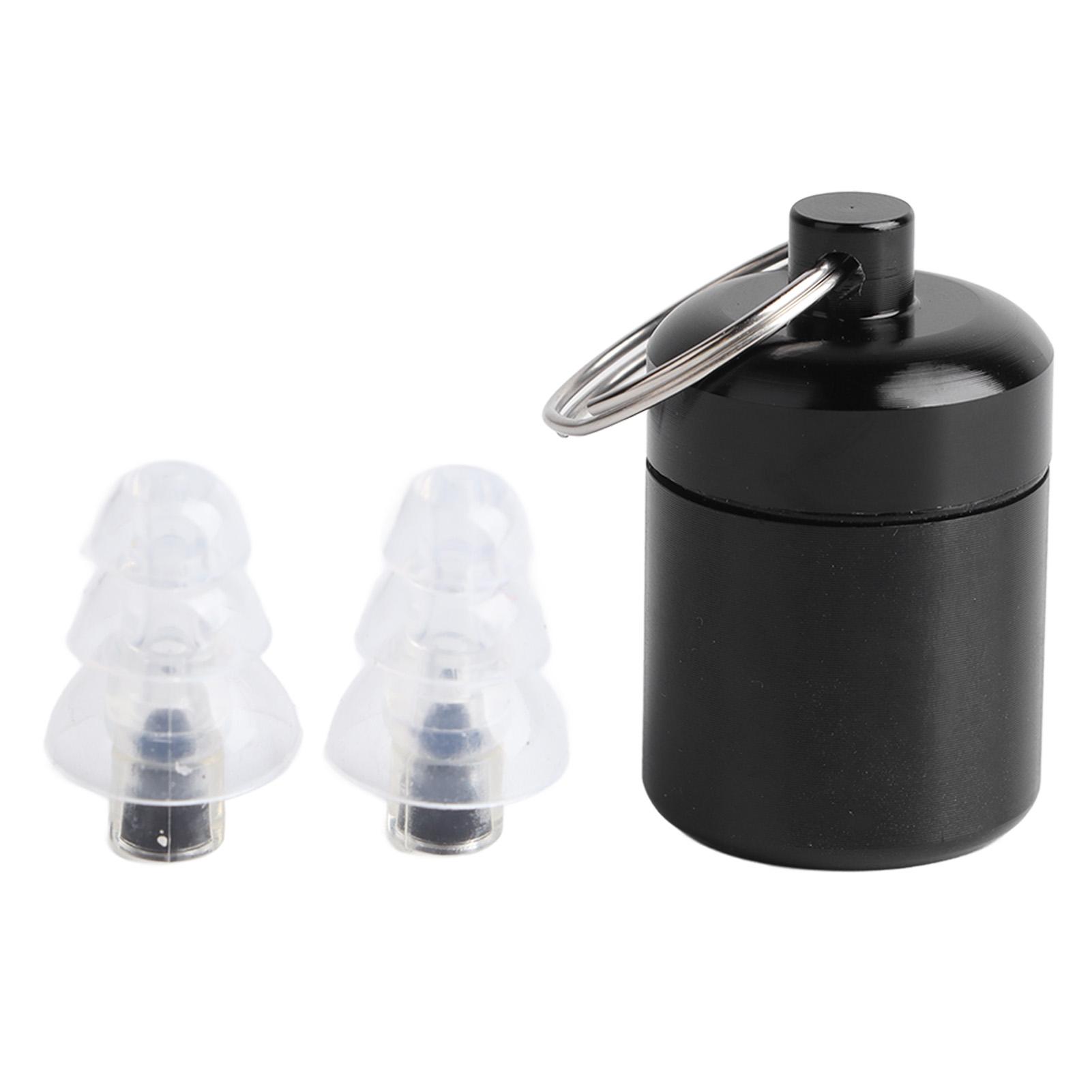 DIYelecs 1 Pair Earplugs Liquid Silicone Music Earplugs with Filter Black Noise Reduction Hearing Protection