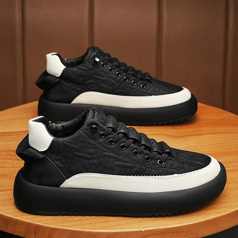 Dodge Sneakers Shoes Men Vulcanized Tennis Sports PU Slip-On Mix Color Good Quality Skateboarding Walking Shoes Casual Shoe For Male 43