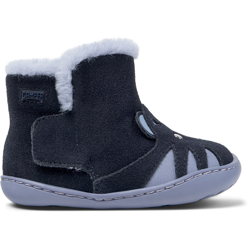 Camper Peu - Smart casual shoes for First walkers - Blue, size 7.5, Smooth leather