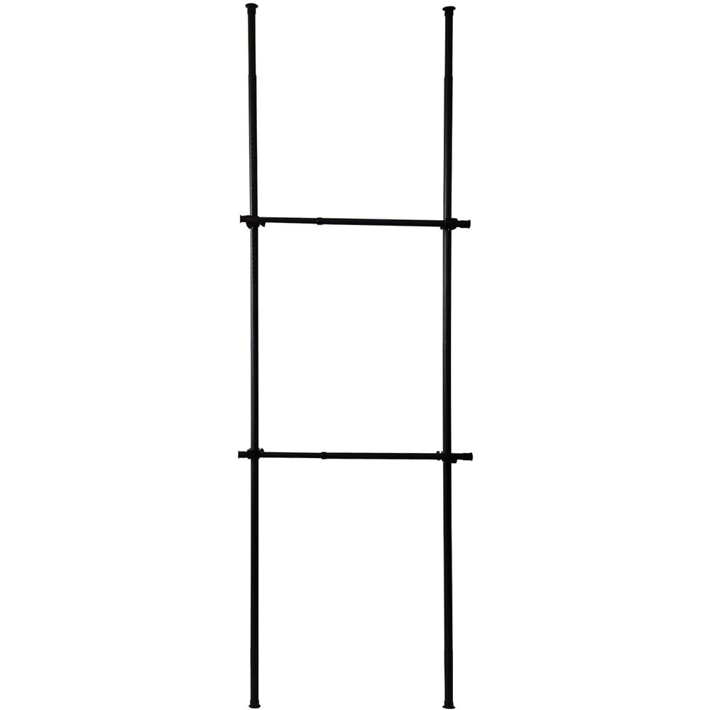 House Of Home Clothes Rail Telescopic Wardrobe Organiser Hanging Clothing Rack Adjustable Storage Black