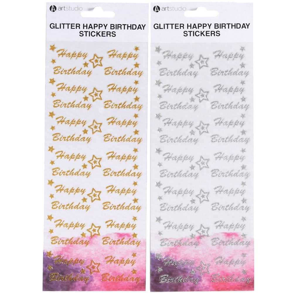 Artstudio Glitter Happy Birthday Stickers