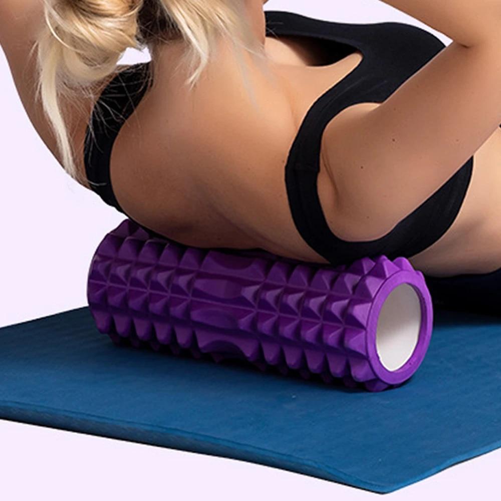 NATAWA Yoga Column Gym Fitness Pilates Foam Roller Exercise Back Massage Roller Yoga Brick Home Fitness Equipment