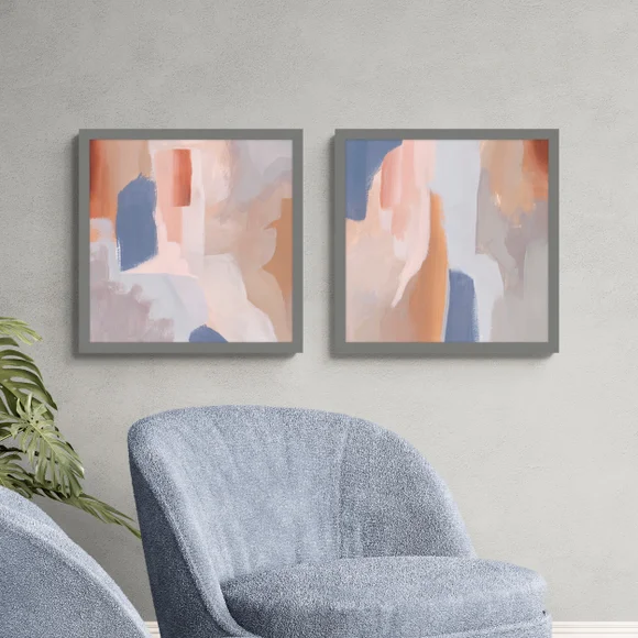 ARTKO Set of 2 Clay Abstract Framed Prints