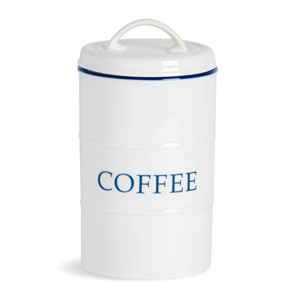 Farmhouse Kitchen Jar blue,brown,white