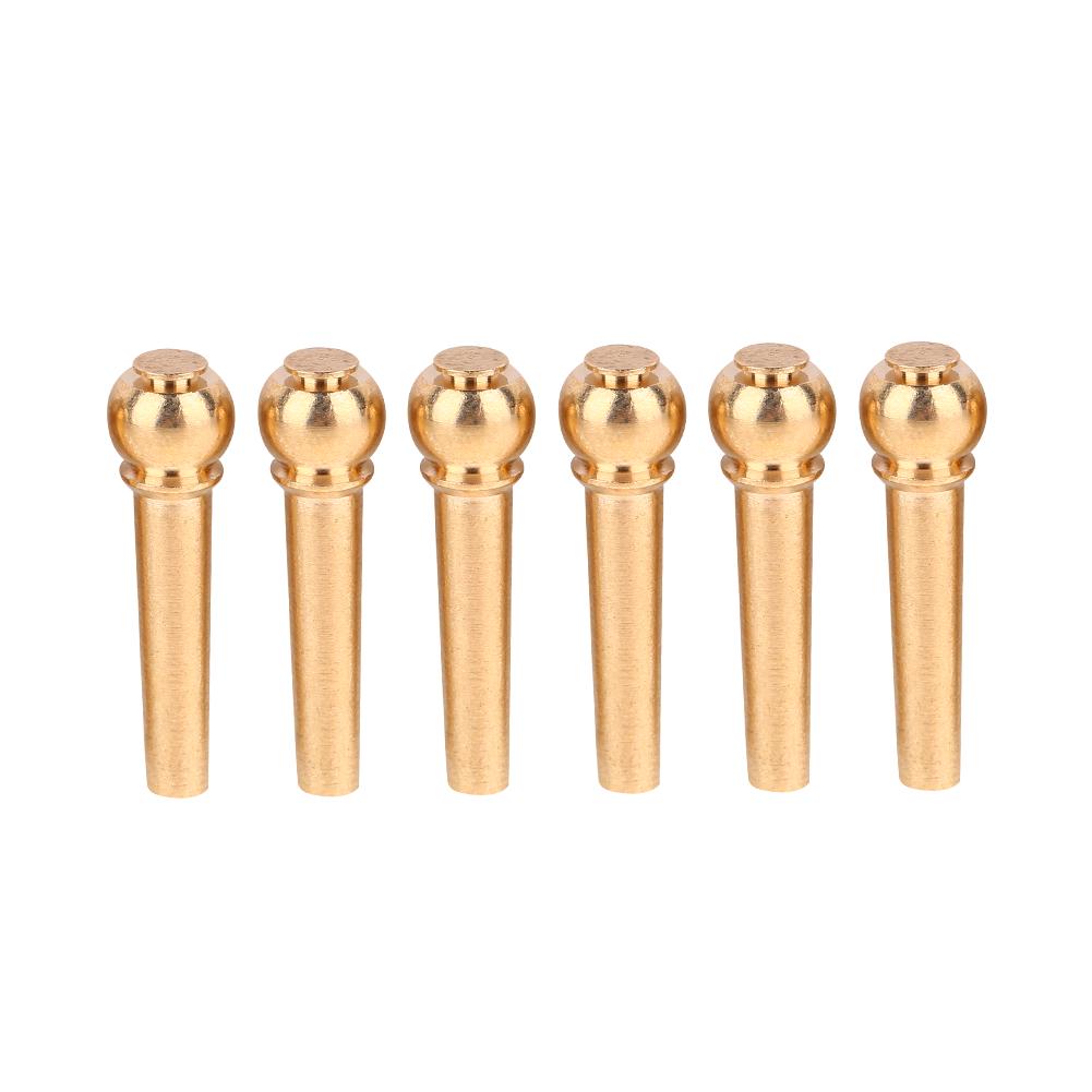 COSYHOME 6PcsSet Durable Brass Guitar Bridge Pins Guitars Replacement Parts Repair Accessories