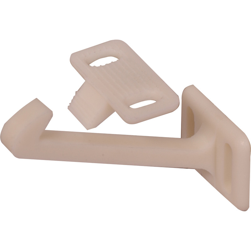 Unbranded Cabinet Childproof Catch (10 Pack) in White Plastic