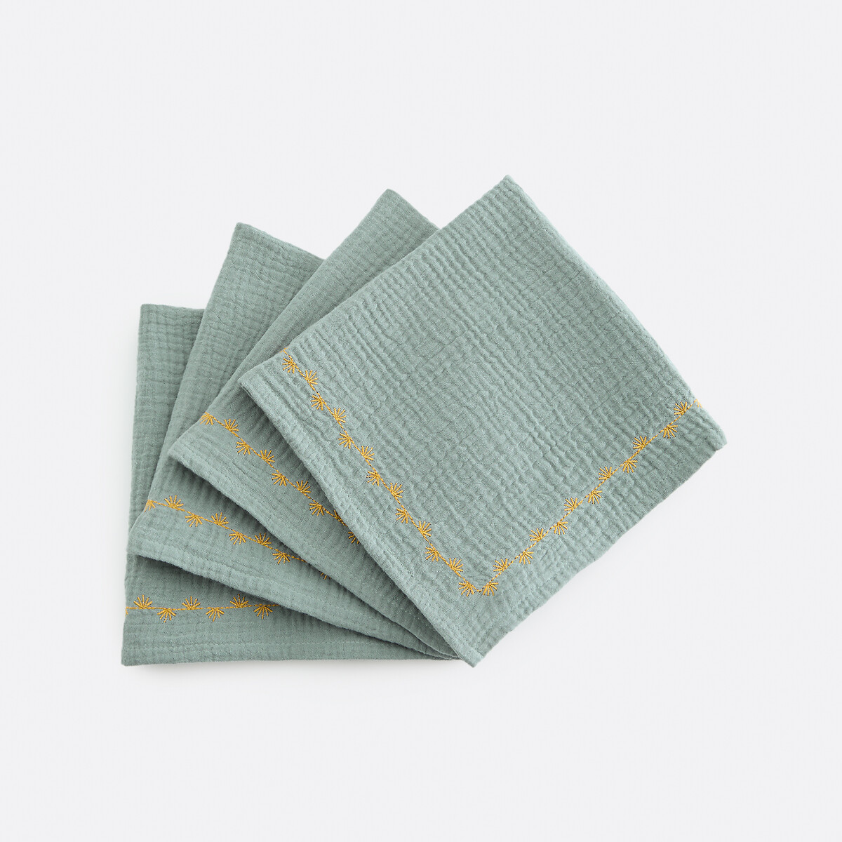 La Redoute Interieurs Kumla Napkins in Embroidered Cotton Muslin