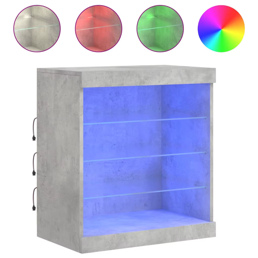 Other Buffet with LED lights gray concrete 60,5x37x67 cm