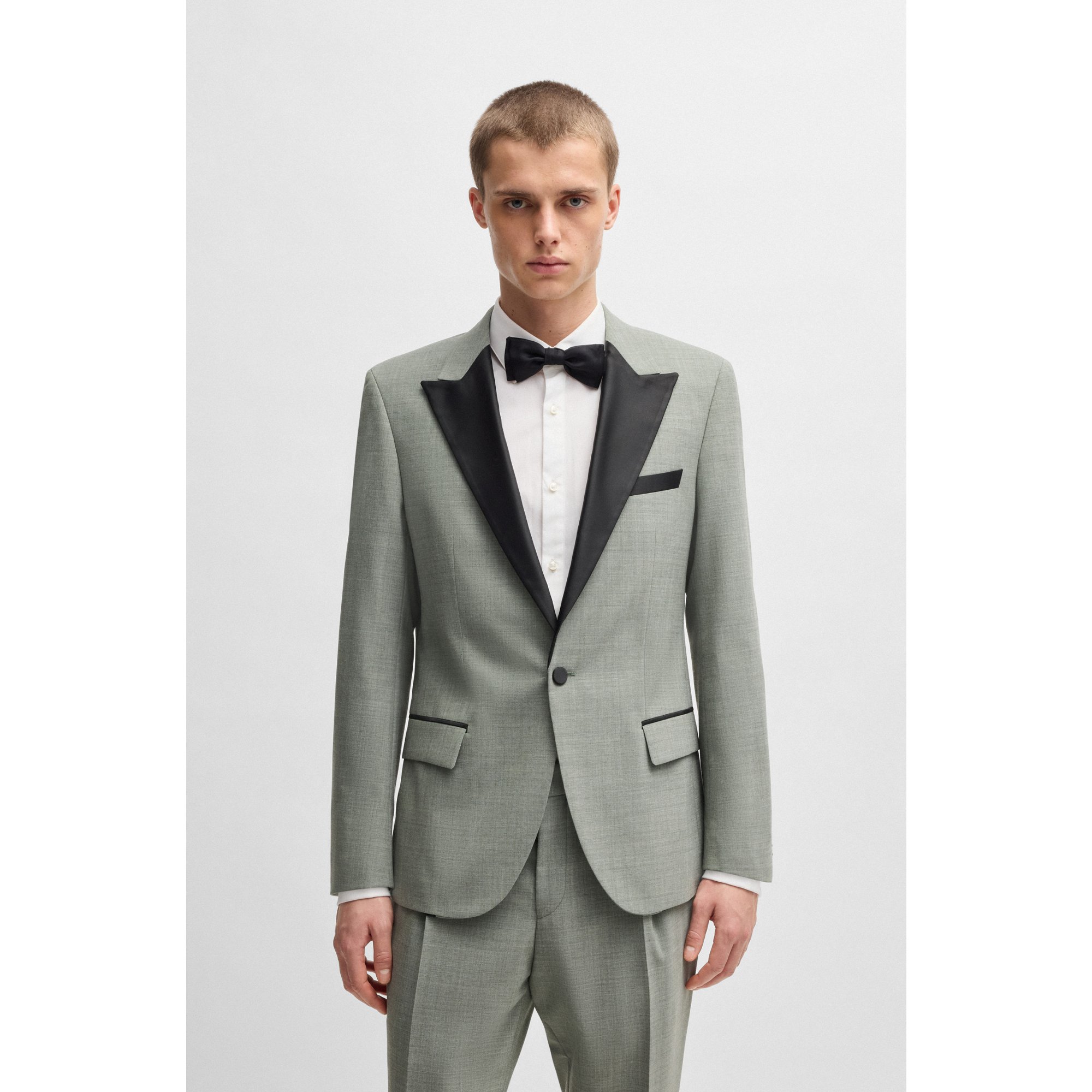 HUGO Slim-fit tuxedo jacket in a wool blend - Style Henry244E1X, 50541039