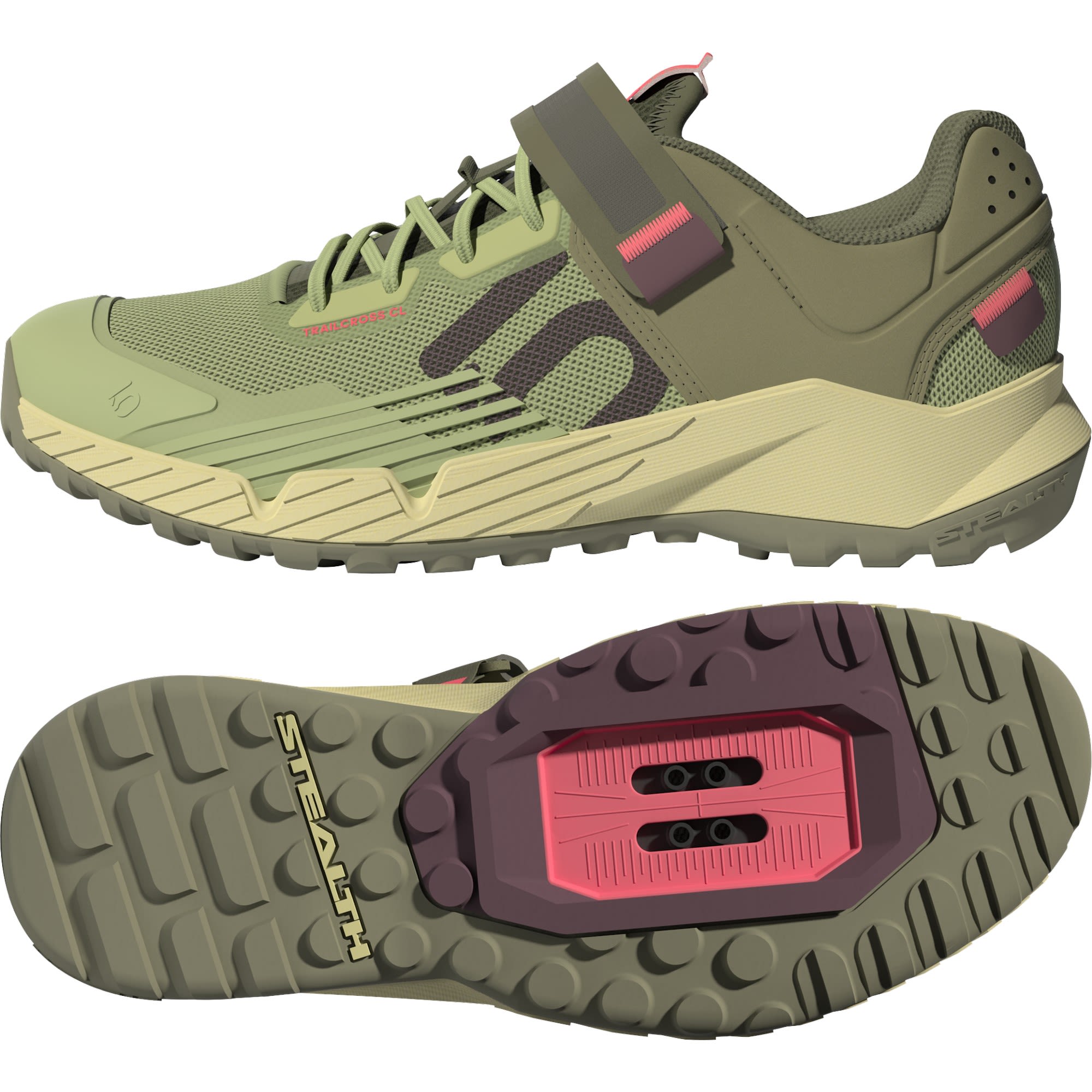 Adidas Trailcross Clip-In Mountain Biking Shoes Women's - Green