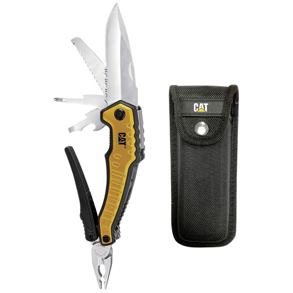 CAT 980381LG Multitool 9-in-1: Pliers Knife Screwdrivers Saw Cutter
