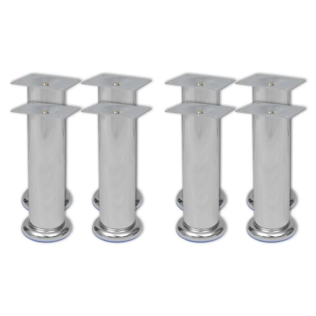 VidaXL Sofa Legs 8 pcs Round Chrome 180 mm