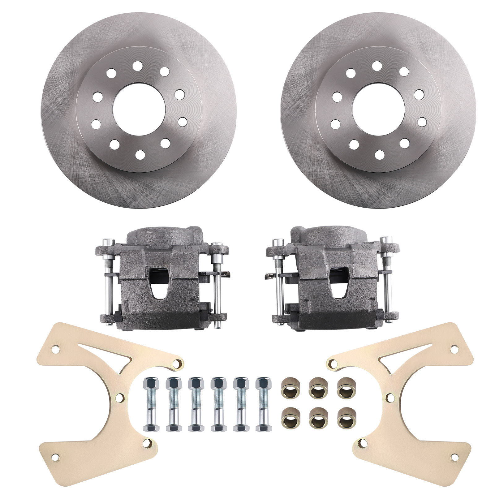 MaXpeedingrods Rear Disc Brake Conversion Kit compatible for GM 1012 Bolt with Brake Calipers