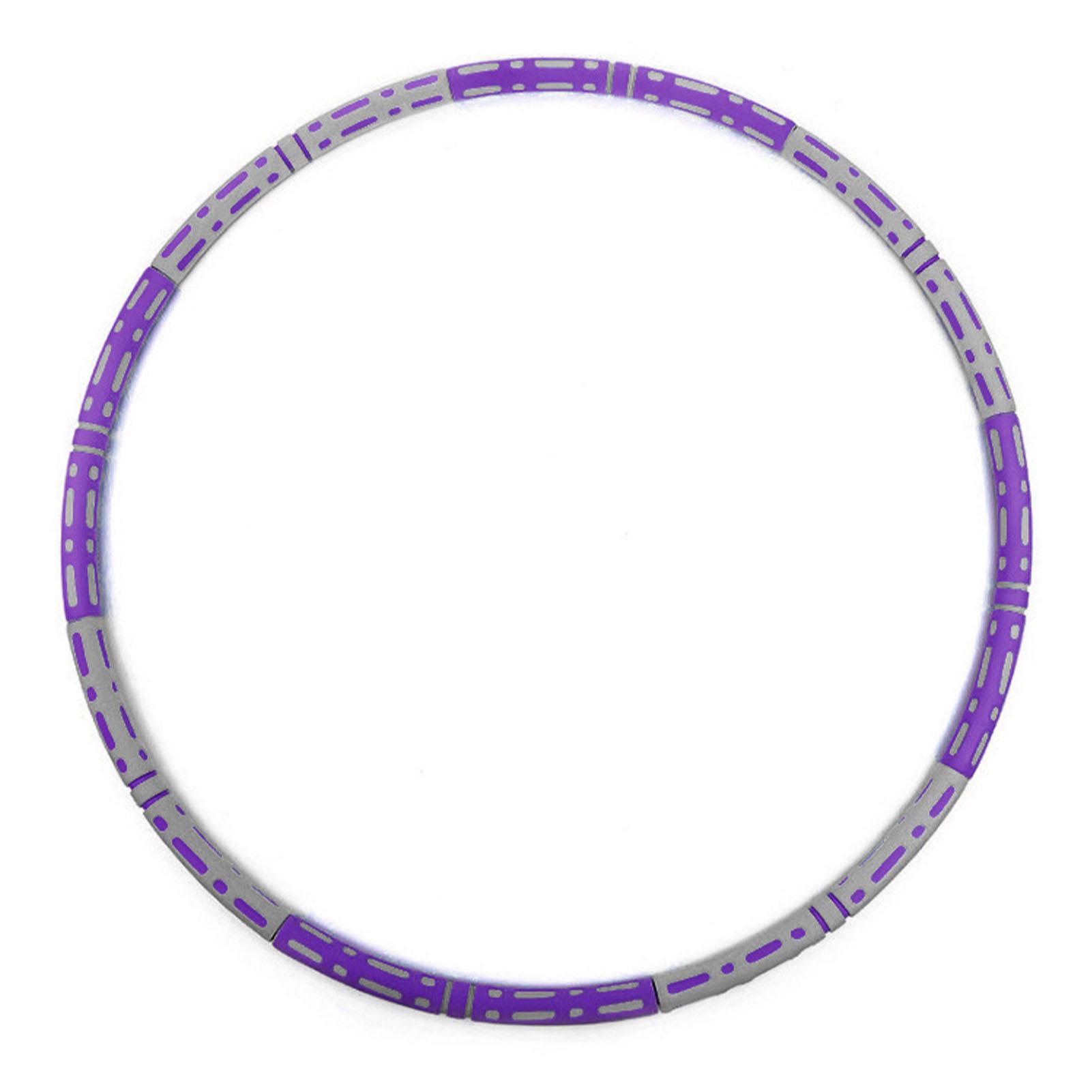 GoolRC Weighted Fitness Hoop 6 Section Detachable Dual Color Abdomen Waist Slimming Exercise Hoop Purple