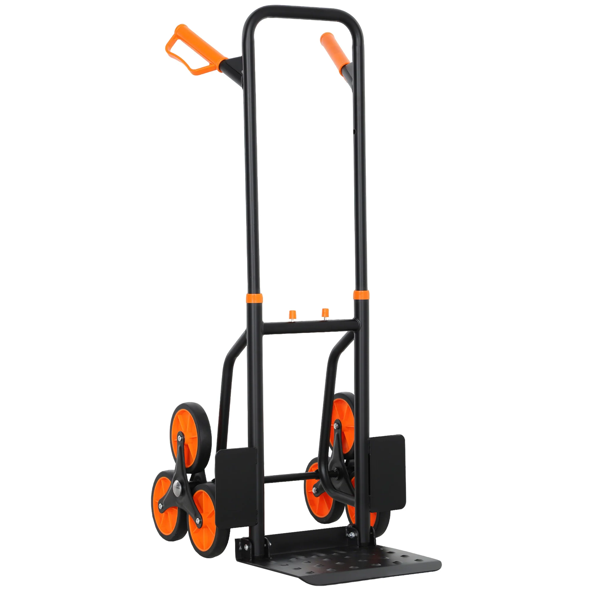 DURHAND Climbing Stairs Trolley Hand Trucks 6-Wheels Foldable Load Cart Steel
