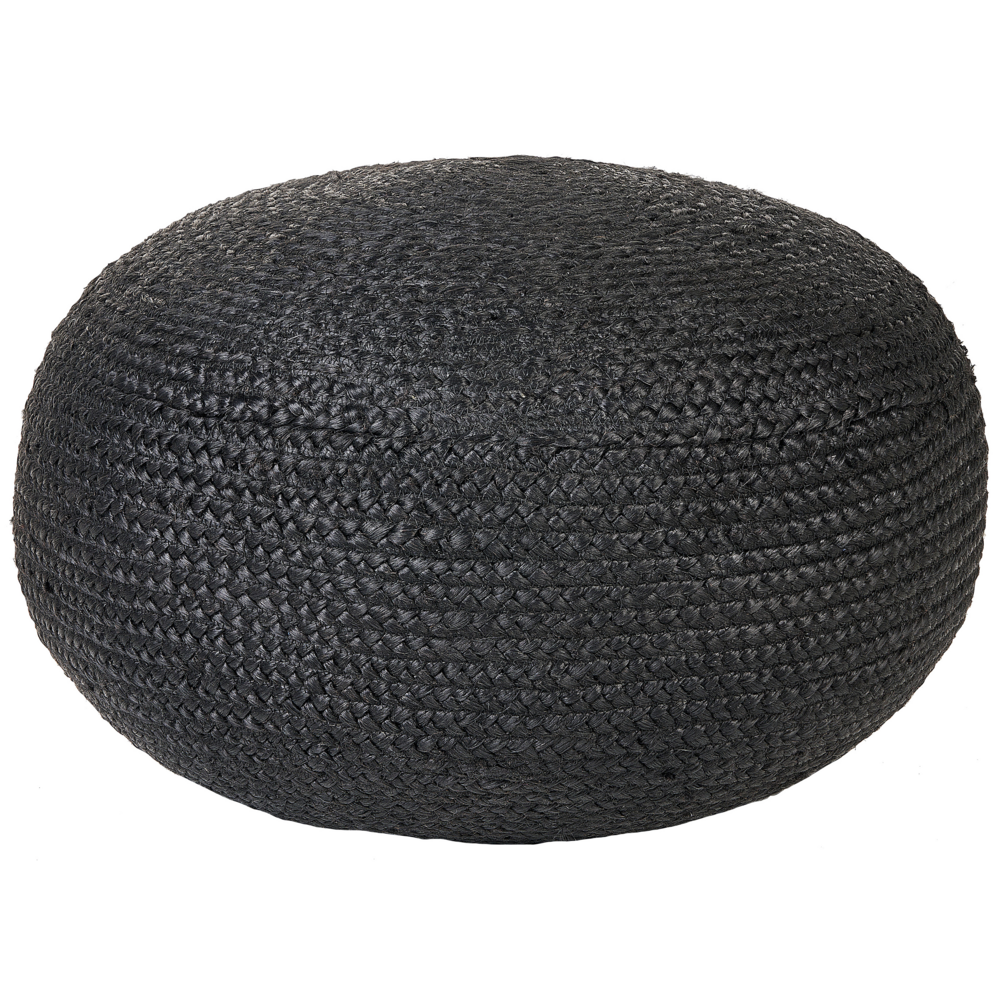 Beliani Boho Pouffe Dukki Black