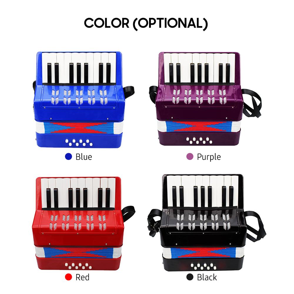 TOMTOP JMS Kids Children Accordion 17-Key 8 Bass Mini Small Accordion Educational Musical Instrument for