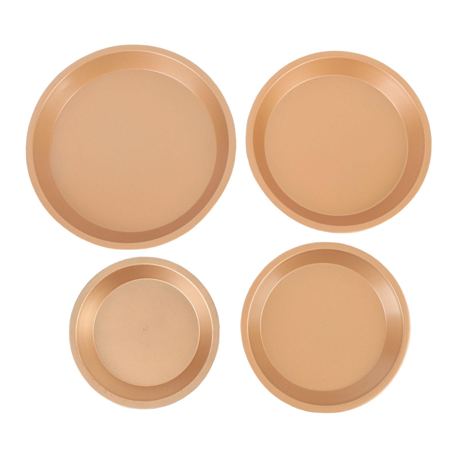 COSYHOME 4PCS Pizza Pans Set for Oven 6 7 8 9 Inch Carbon Steel Even Heating Pizza Tray for Cooking Baking L(for 6.5-9kg)