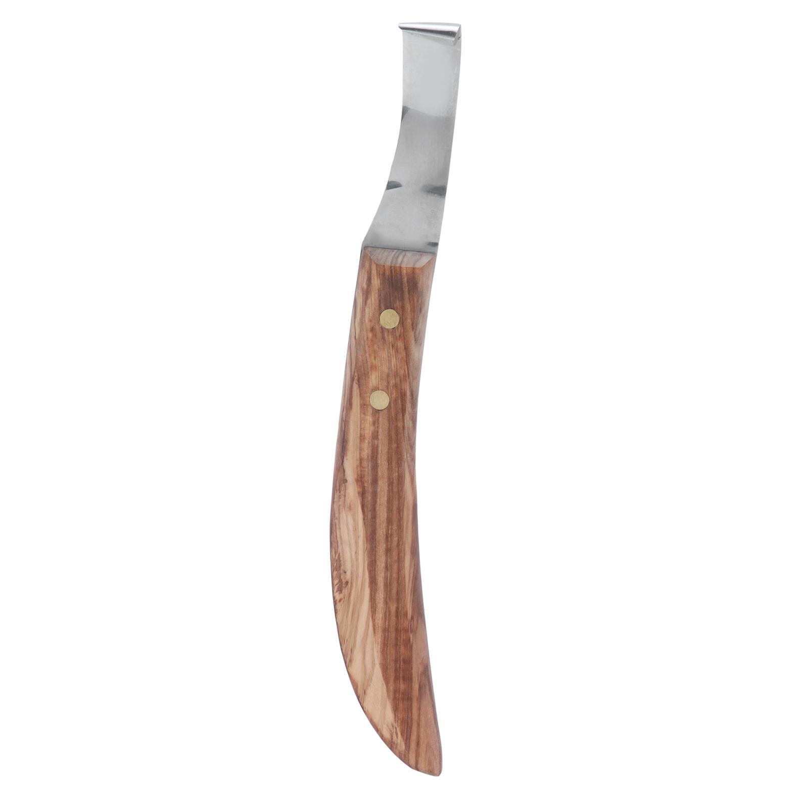 Vestidos Chisel Tool Steel Hoof Knife RightHanded Curved Hoof Knife Cleaner with Wooden Handle