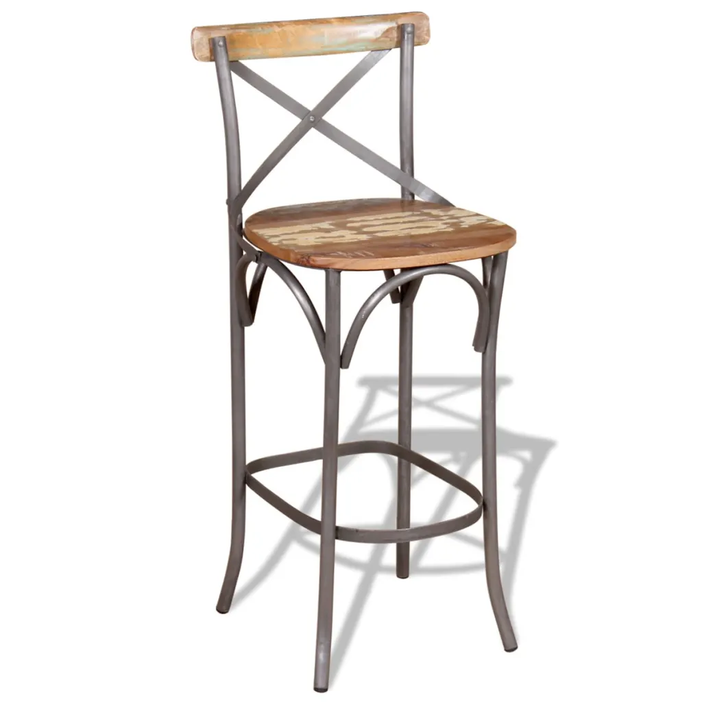 VidaXL Bar Chair Solid Reclaimed Wood