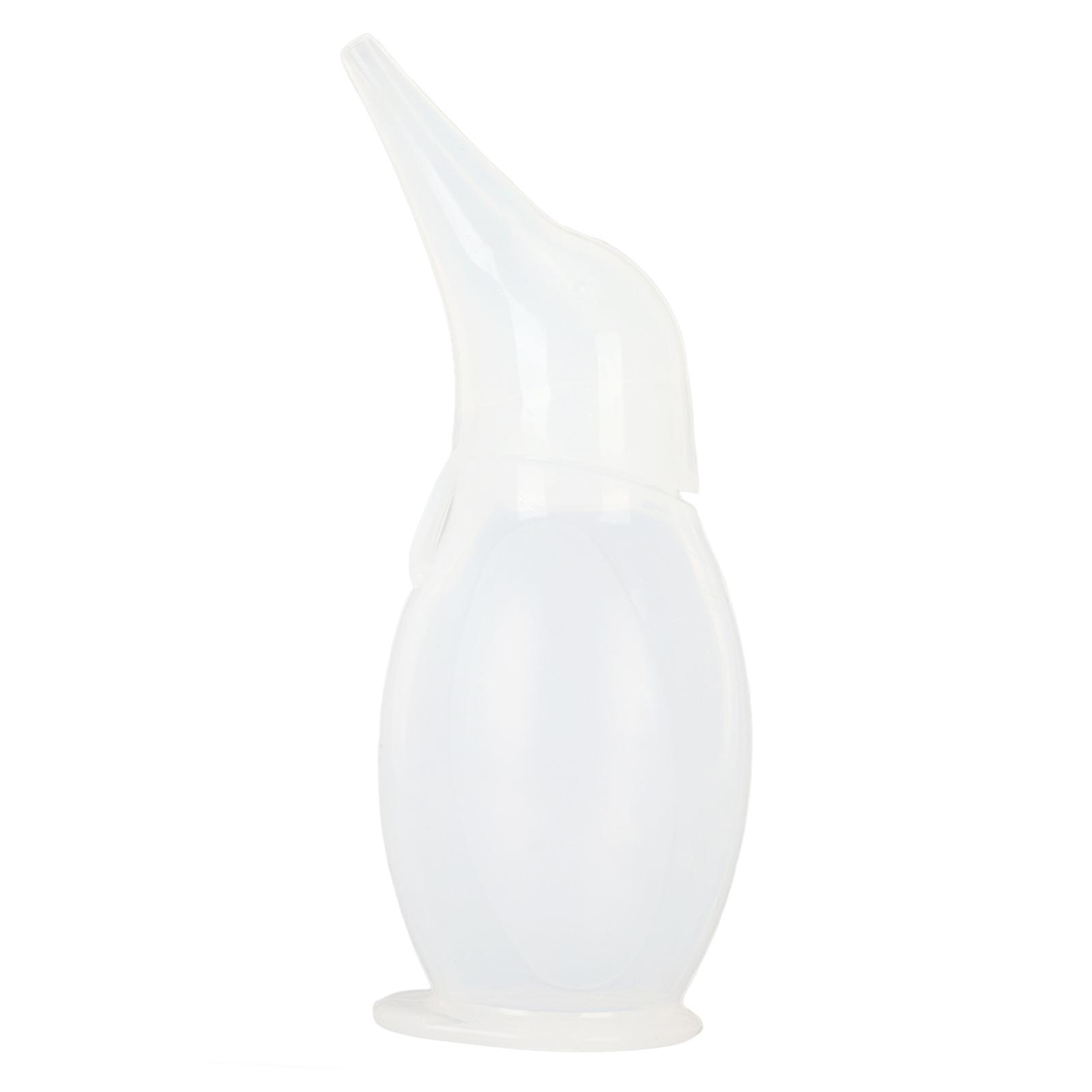 Silicone Baby Nasal Aspirator Penguin Appearance Transparent Reusable Baby Nose Cleaner Baby Nose