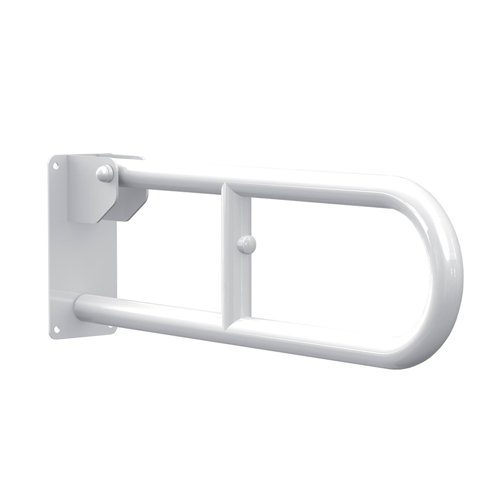 FERIDRAS barra ribaltabile 80 cm acciaio laccato bianco accessori arredo bagno