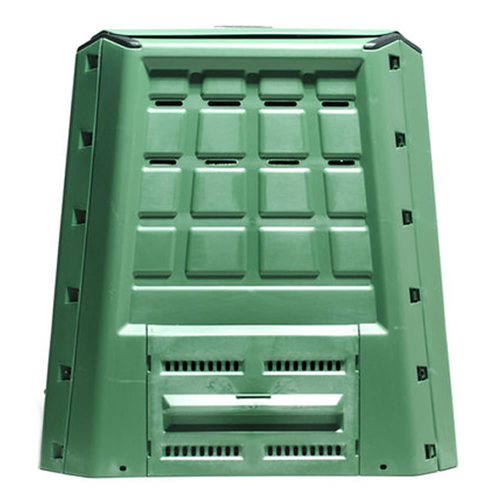 BRIXO Compostiera composter in plastica resina verde 380l per giardino esterno rifiuti