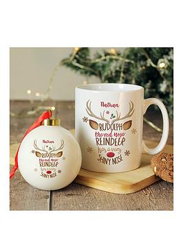 Signature Personalised Rudolph Reindeer Mug | Custom Mugs > Custom Mugs > Custom Mugs