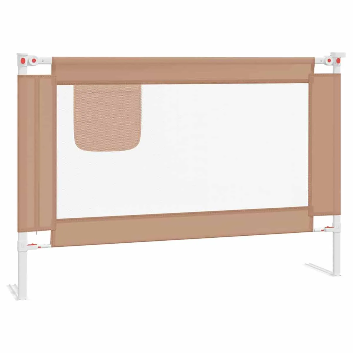 VidaXL Toddler Safety Bed Rail Taupe 100x25 cm Fabric
