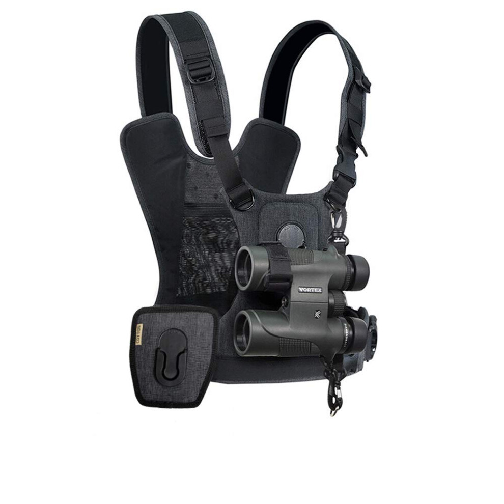 COTTON Carrier Camera Harness System G3 Charcoal Grey - 1 Camera and Binoculars