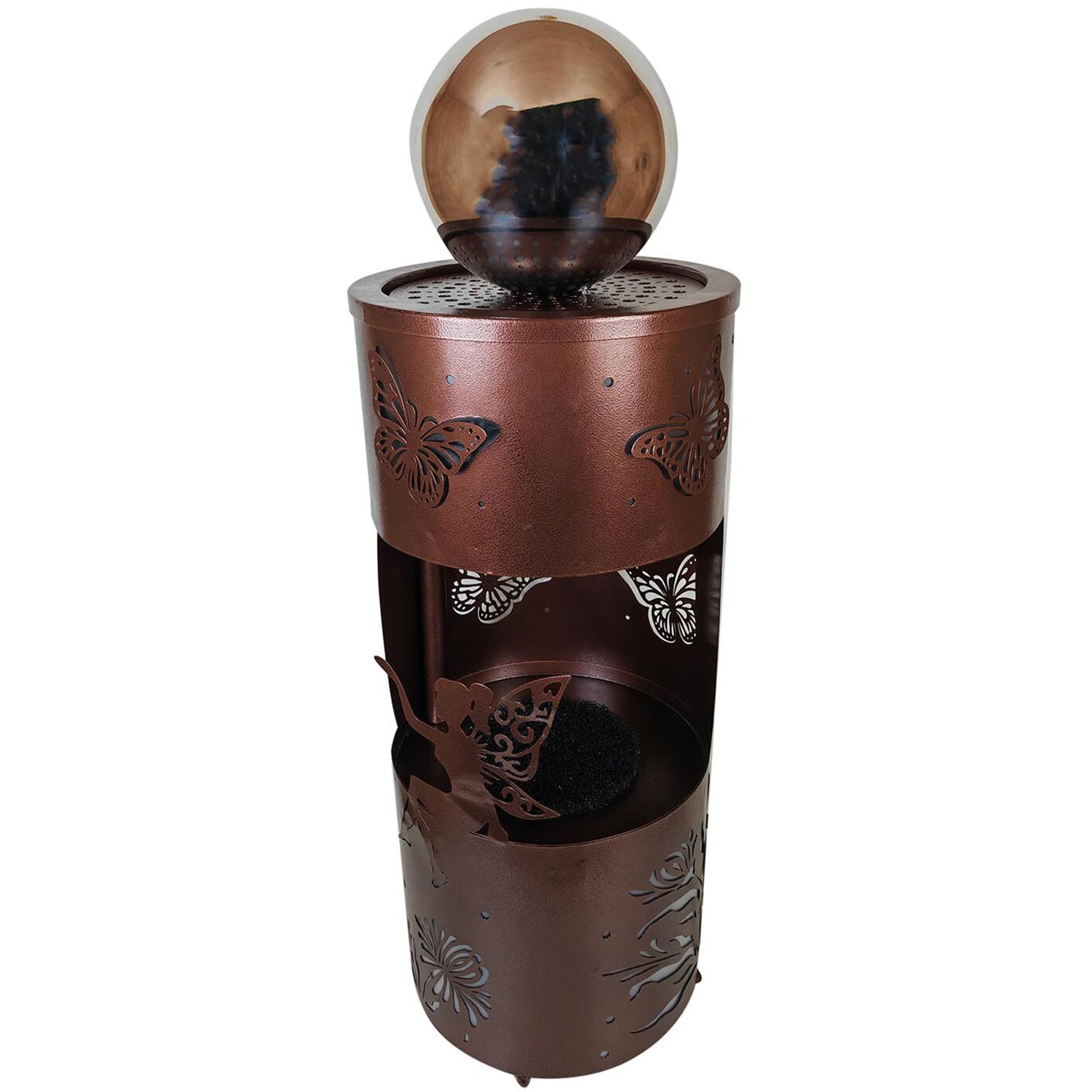 Fairy Garden Sphere Water Feature - Bronze