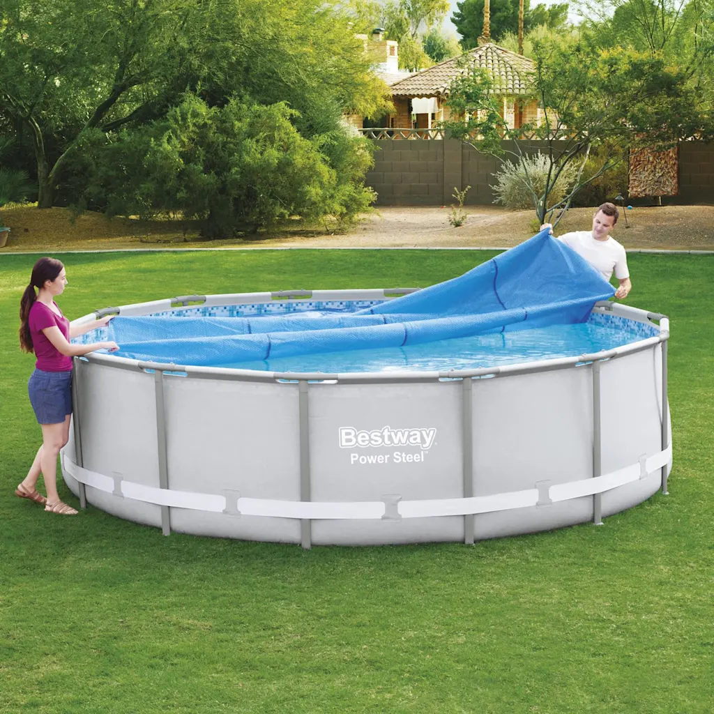 Bestway Solar Pool Cover Above Ground Pool Cover for Round Pools Flowclear