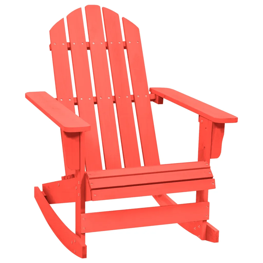 VidaXL Garden Rocking Adirondack Chair Solid Fir Wood Red