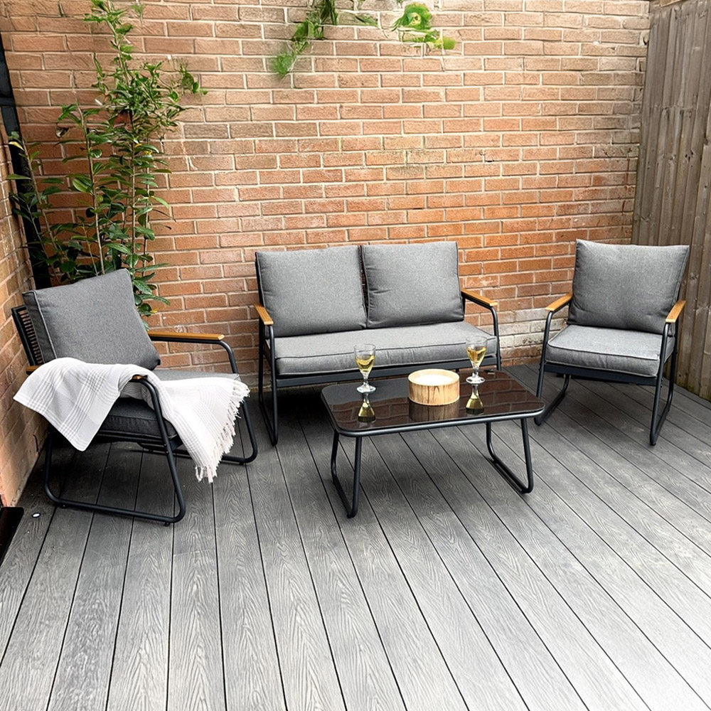 Kendal 4 Piece Garden Set - Grey