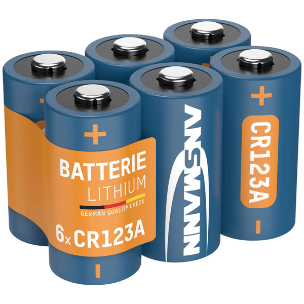 ANSMANN 5020011-02 CR123 Battery Lithium 1375mAh 3V 6 pieces High ...