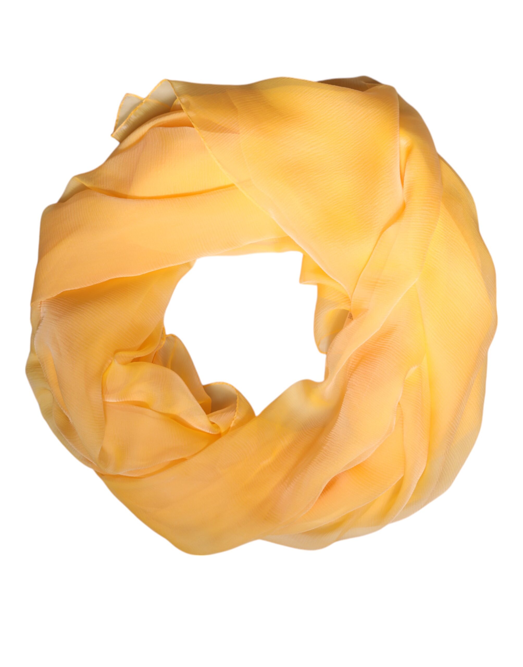 DOLCE & GABBANA Silk Scarf Lightweight Accessory Wo - Yellow Scarves