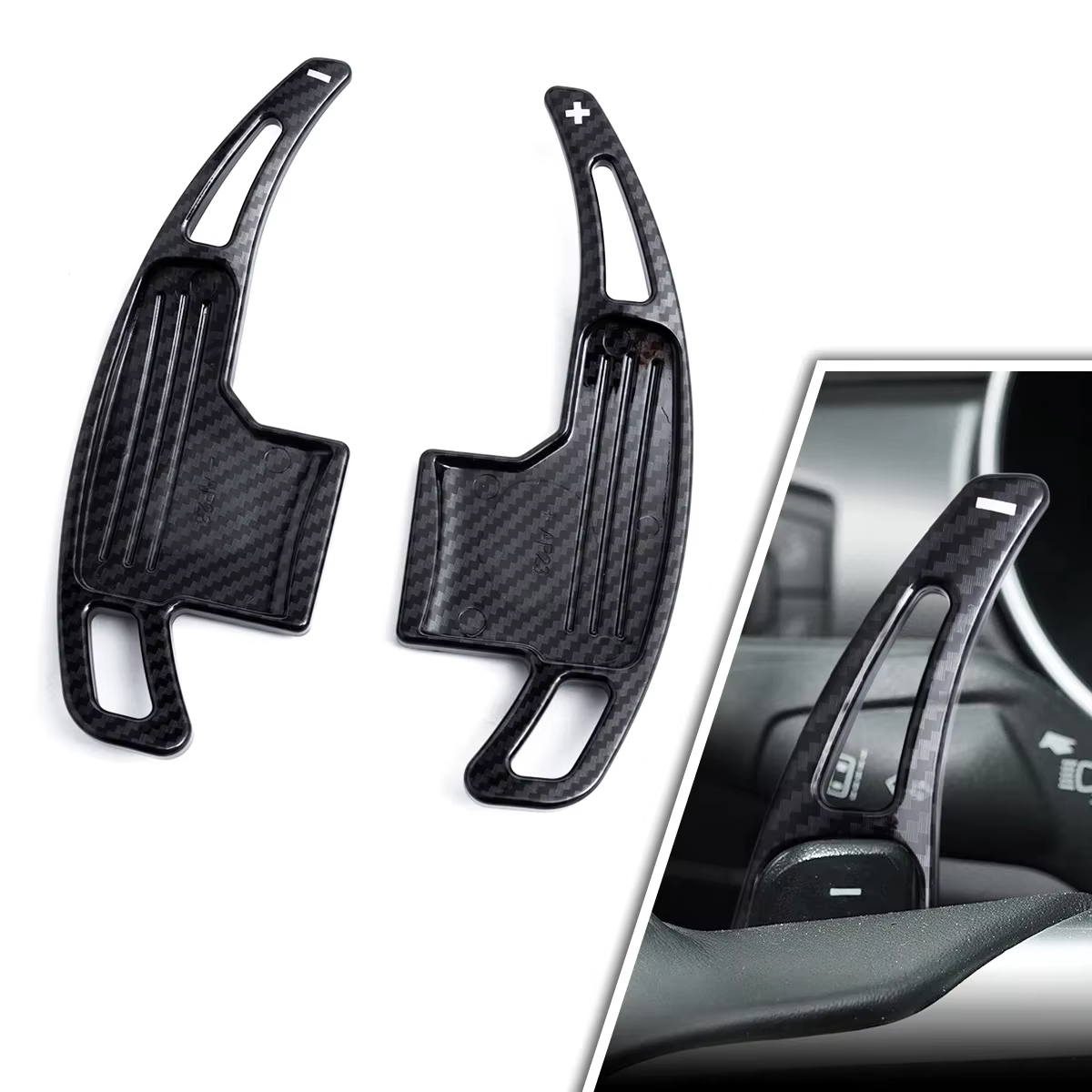 MIHUMOE Steering Wheel Paddle Shifter Extension Cover For Ford Mustang 2015-2023 2022 2021 Accessories