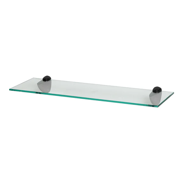 Floating Glass Bathroom Wall Shelf - 60cm