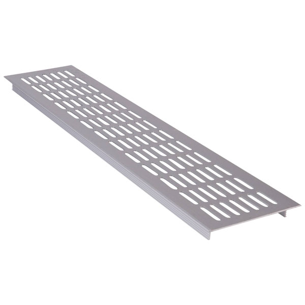 Wallair N35847 Ventilation Web Plate Alloy Grid Silver L480xW100xH16mm