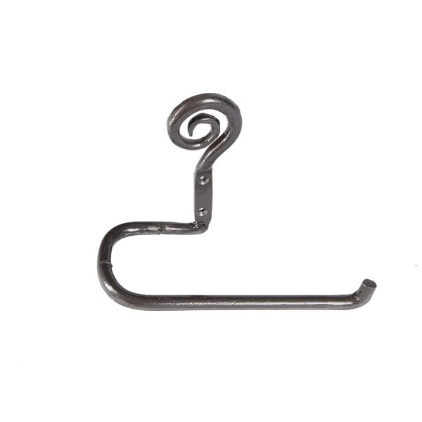 180mm Grey Curly Iron Toilet Roll Holder | By Hammer & Tongs