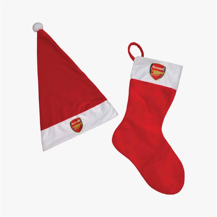 Arsenal FC Felt Santa Hat & Stocking Ornament Set