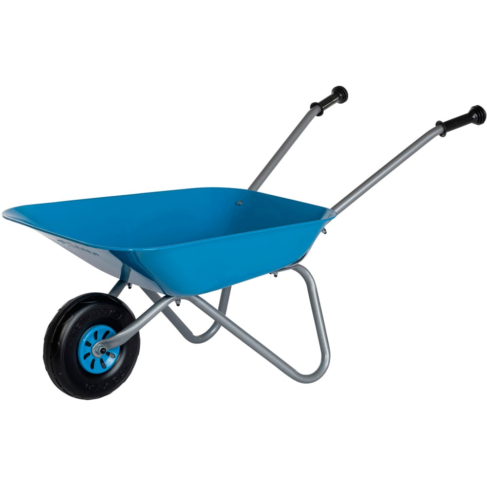 Rolly Children's Blue Metal Wheelbarrow - Blue