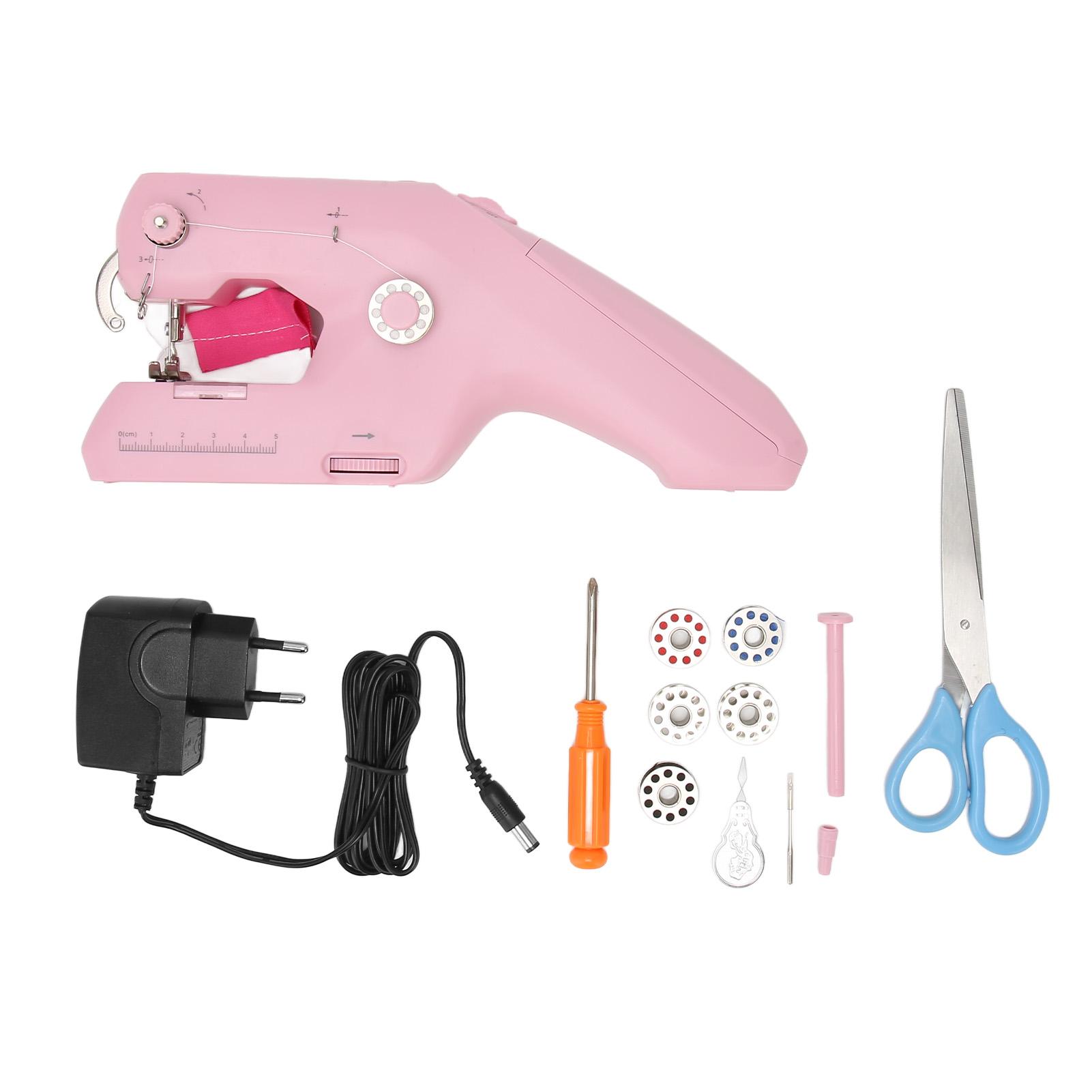 DIYelecs Electric Sewing Machine Handheld Crafting DIY Electronic Sewing Device for Travel Home