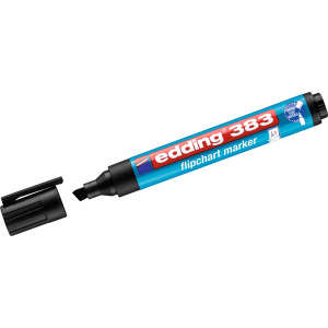 Edding 383 Flipchart Marker Permanent Ink Medium Chisel Tip 1 - 5 mm Line Width Black