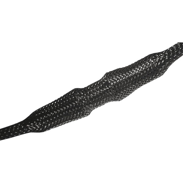 HELLERMANNTYTON Expandable Braided PET Black Cable Sleeve, 3mm Diameter, 5m Length