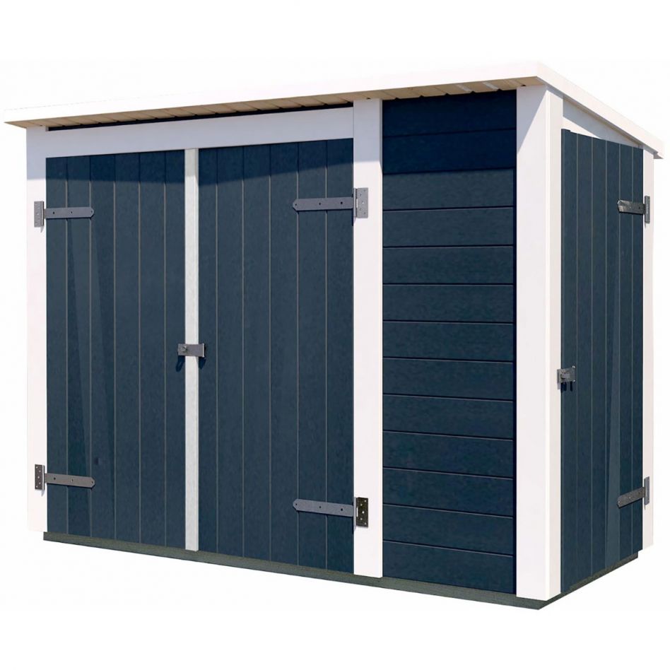 Weka 520 cm x 215 cm Geräteschuppen aus Massivholz Paneelfarbe: Dunkelblau