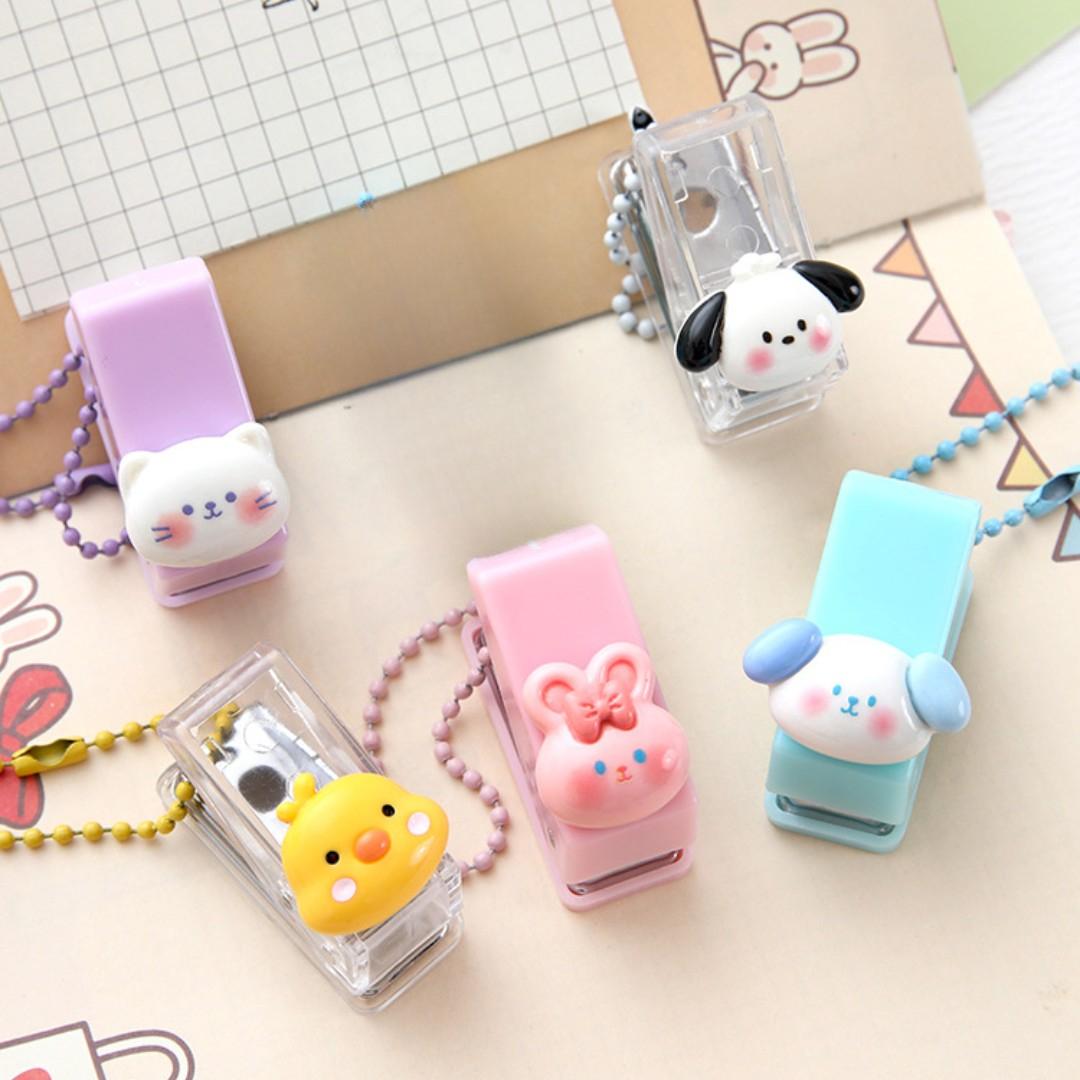 NATAWA Cute Protable Mini 1 Hole Punch Cartoon Animal Paper Puncher Book Binding Machine School Office Supplies Student Stationery Gift